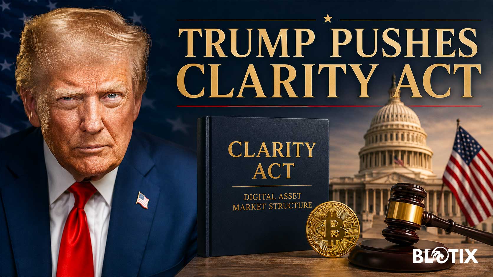 Trump chiede il via libera al CLARITY Act mentre lo scontro etico divide il Senato