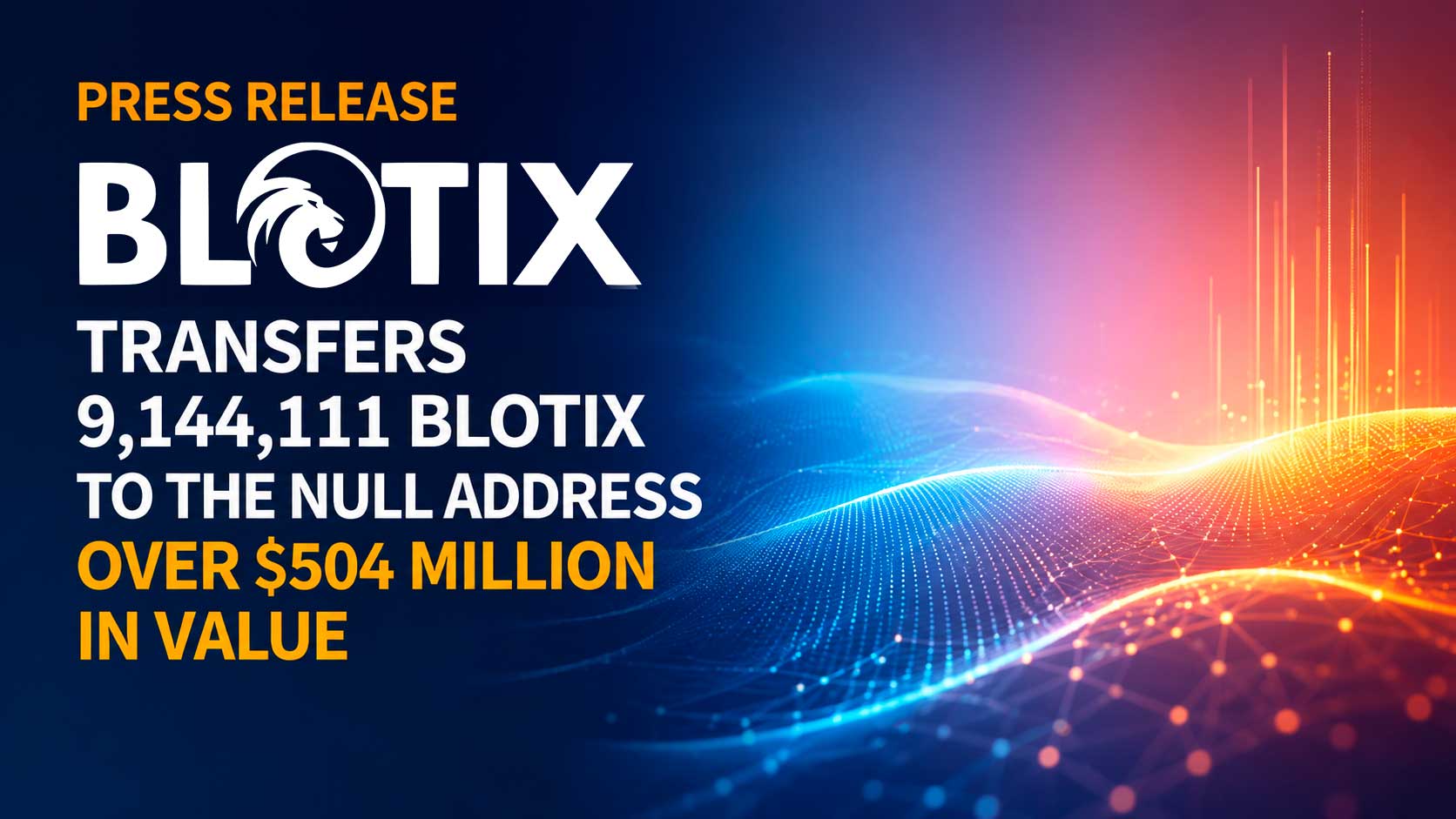 Blotix avvia l’EPI e porta oltre 9 milioni di token fuori circolazione